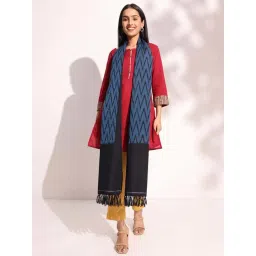 Fabindia Blue Cotton Printed Dupatta-picture-20