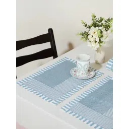 Fabindia Blue Cotton Printed Placemat - Set of 6-picture-41