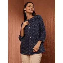 Fabindia Blue Cotton Printed Tunic-picture-39