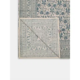 Fabindia Blue Floral Printed Cotton 4-Seater Table Cover-picture-34
