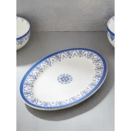 Fabindia Blue Gulmohar Ceramic Platter-image-11