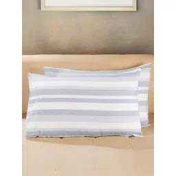 Fabindia Blue Nivan Woven Cotton Pillow Cover image 1