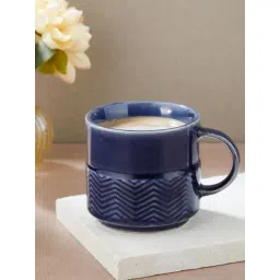 Fabindia Blue Parth Glazed Ceramic Mug-picture-10