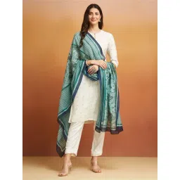 Fabindia Blue Printed Dupatta-picture-19