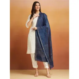 Fabindia Blue Printed Dupatta-picture-28