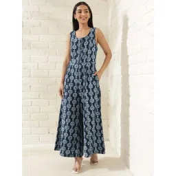 Fabindia Blue Printed Jumpsuit-picture-20