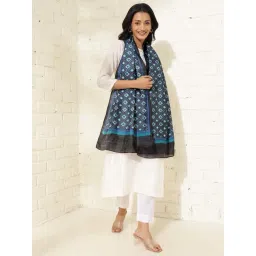 Fabindia Blue Printed Stole-picture-17