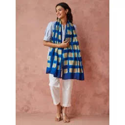 Fabindia Blue Printed Stole-picture-37
