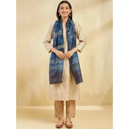 Fabindia Blue Printed Stole-picture-24
