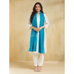 Fabindia Blue Printed Stole-picture-30