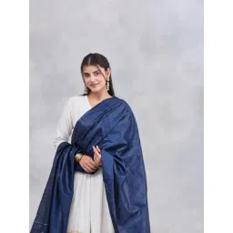 Fabindia Blue Silk Blend Dupatta image 3