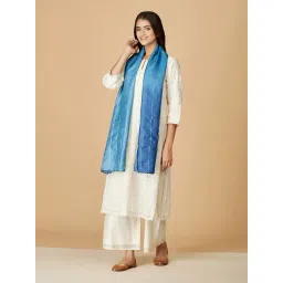 Fabindia Blue Silk Stole-picture-11