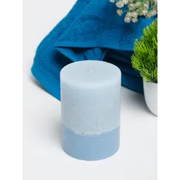Fabindia Blue Solid Wax Fragrance Amlasarah Siyahi Pillar Candle-picture-11