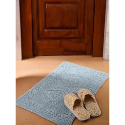 Fabindia Blue Textured Cotton 1300 GSM Bath Rug-picture-13