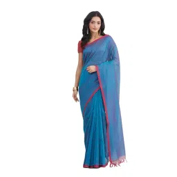 Fabindia Blue Woven Design Saree-picture-22