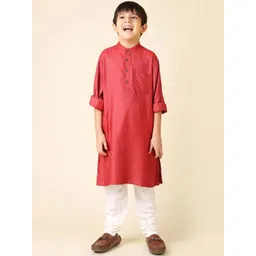 Fabindia Boys Band Collar Straight Kurta-picture-58