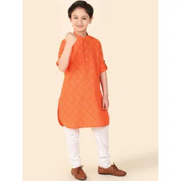 Fabindia Boys Ethnic Motif Block Printed Pure Cotton Straight Kurta-picture-35