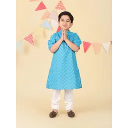 Fabindia Boys Hand Block Printed Cotton Kurta-picture-23