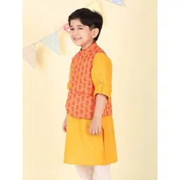 Fabindia Boys Open Front Jacket image 4