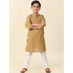 Fabindia Boys Polka Dots Printed Regular Cotton Kurta-picture-12