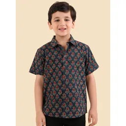 Fabindia Boys Printed Cotton Casual Shirt-picture-41