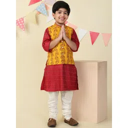 Fabindia Boys Printed Cotton Nehru Jacket-picture-54