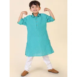 Fabindia Boys Striped Cotton Woven Kurta-image-37
