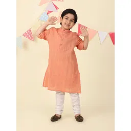 Fabindia Boys Striped Festive Cotton Straight Kurta-picture-35