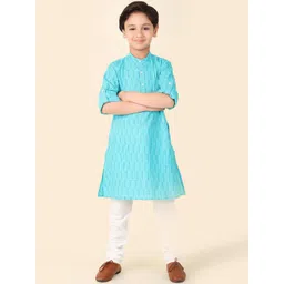 Fabindia Boys Striped Pure Cotton Straight Kurta-picture-27