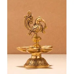 fabindia Brass Mehnoor Antiqued Oil Lamp -picture-17