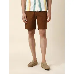 Fabindia Brown Comfort Fit Chino Shorts-picture-21
