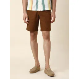 Fabindia Brown Comfort Fit Chino Shorts-picture-16