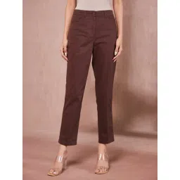 Fabindia Brown Cotton Regular Fit Trousers-picture-21