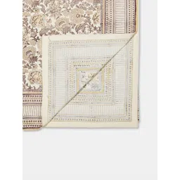 Fabindia Brown Floral Cotton 4-Seater Table Cover-picture-17