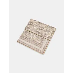 Fabindia Brown Floral Printed Cotton 6-Seater Table Cover image 4