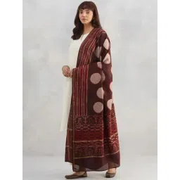 Fabindia Brown Printed Dupatta-picture-12