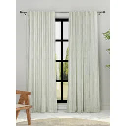 Fabindia Coramandel Blue & White Printed Cotton Sheer Door Curtain-picture-30