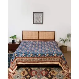 fabindia Cotton Hand Block Printed Bed Cover-picture-14