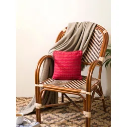 Fabindia Deepali Red Checked Cotton Square Cushion Covers-picture-26