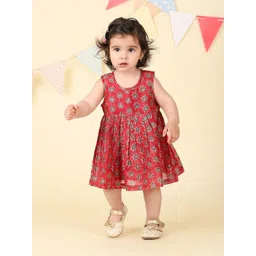 Fabindia Ethnic Motifs Print Fit & Flare Dress-picture-11