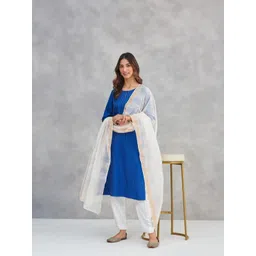 Fabindia Ethnic Motifs Woven Design Cotton Silk Dupatta-picture-38