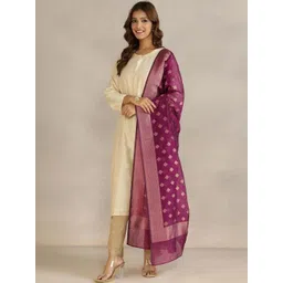 Fabindia Ethnic Motifs Woven Design Cotton Silk Dupatta-picture-28