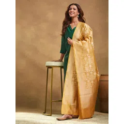 Fabindia Ethnic Motifs Woven Design Cotton Silk Dupatta With Zari-picture-37