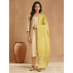 Fabindia Floral Embroidered Chikankari Dupatta-picture-40