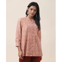 fabindia Floral Print Tunic with Pleated Pintuck Detail-picture-11