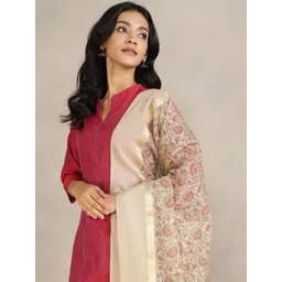Fabindia Floral Printed Cotton Silk Dupatta-picture-27
