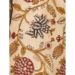 Fabindia Floral Printed Zari Work Cotton Silk Dupatta image 5