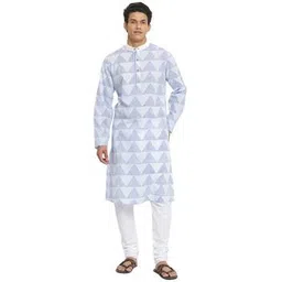 fabindia Geometric Print Slim Fit Long Kurta-picture-42