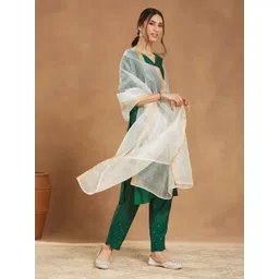 Fabindia Geometric Woven Design Dupatta-picture-39