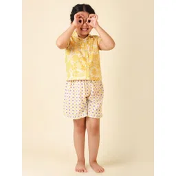 Fabindia Girls Printed Pure Cotton Top with Shorts-picture-29